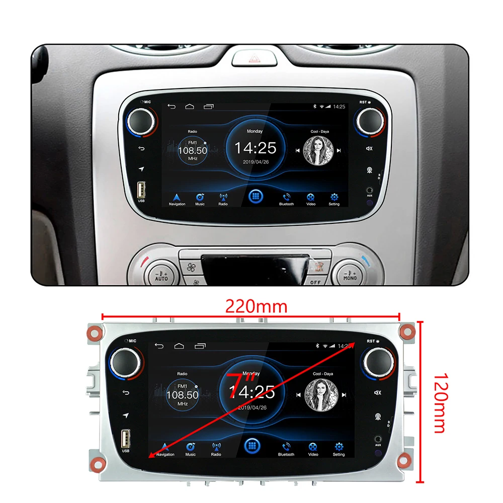 2G+ 3 2G Восьмиядерный автомобильный радиоприемник Android 8,1 для Ford Focus Mondeo Galaxy S-max 1024X600 gps Bluetooth SWC WiFi RDS FM AM Mirror Link