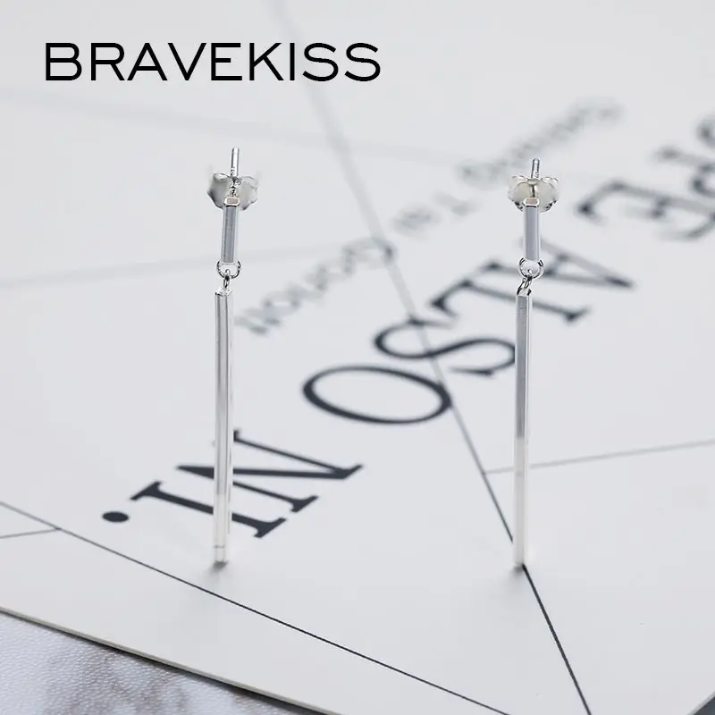 Женские серьги BRAVEKISS простые капли из стерлингового серебра 925 пробы корейские