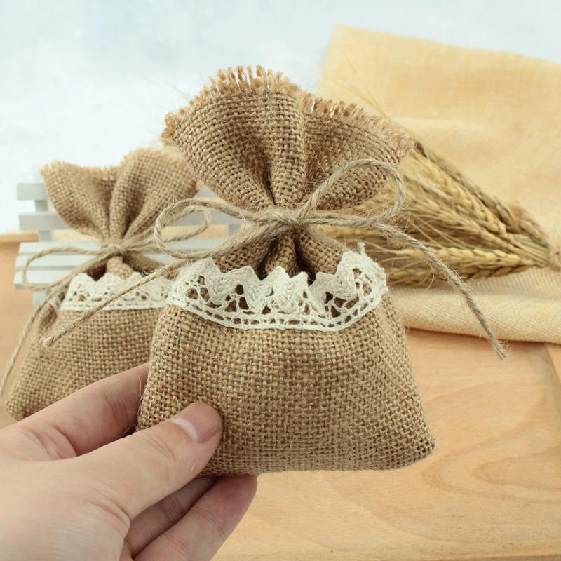 20 шт. мешочек для конфет из джута|Подарочные сумки и упаковка| |