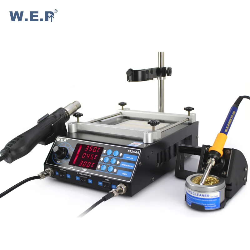 Паяльная станция WEP 853AAA BGA паяльная 1200 Вт SMD тепловая пушка паяльник сварочное