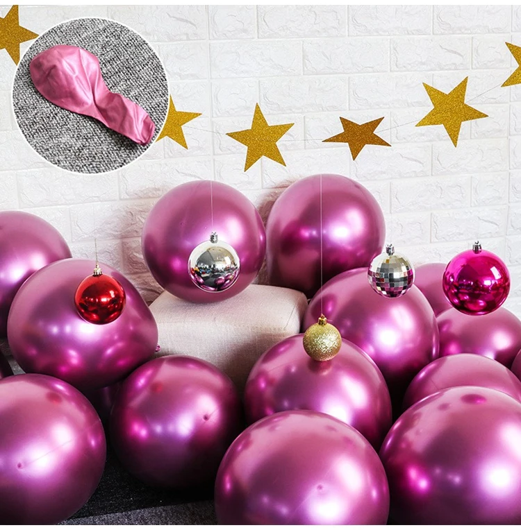 10 шт 12-дюймовые металлические шарики Happy год Merry Рождество вечерние украшения для дома украшения Санта Клаус елку
