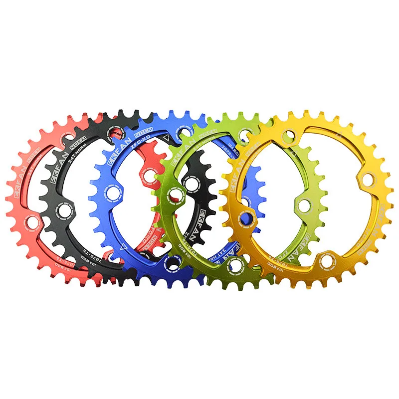 EKFan узкая широкая 32 T/34 T/36 T 104BCD MTB цепь круглой формы 7075-T6 велосипедная цепь велосипед круг коленчатая установка одна пластина