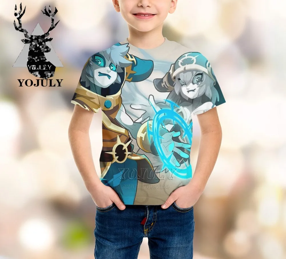 YOJULY wakfu harajuku/детская одежда с 3d принтом для мальчиков и девочек-подростков детская футболка горячая Распродажа, модные футболки Modis с круглым вырезом, A236