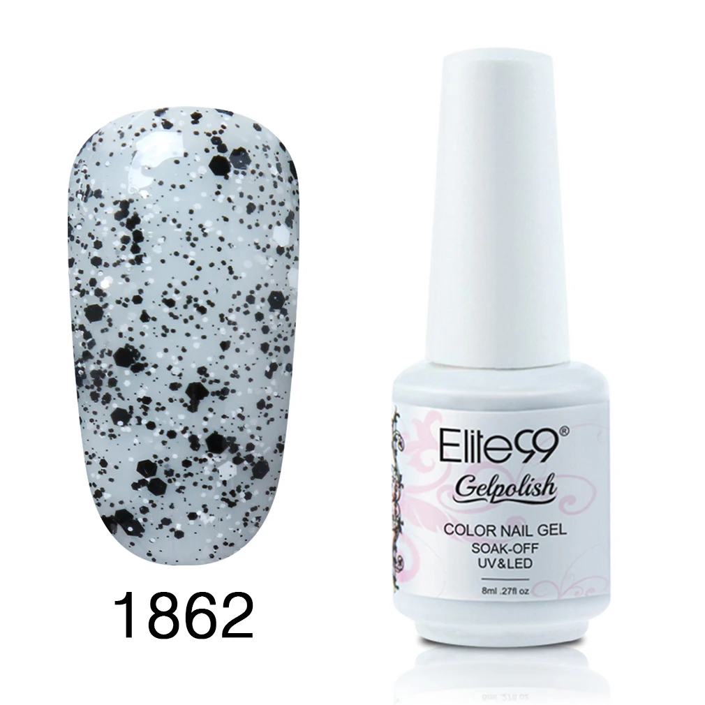 1862 Elite99 Гель-лак UV Vernis полуперманентный праймер верхнее покрытие 8 мл полигель лак для ногтей маникюрный гель лак для ногтей - Цвет: 1862
