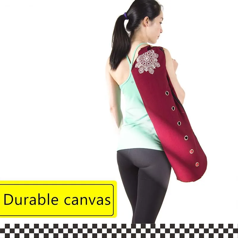 Прочная холщовая Хлопковая Сумка для йоги портативный рюкзак пилатеса коврик