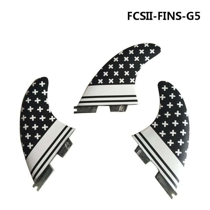 Набор плавников для серфинга FCS2 G5/G7/K2.1 FCS ii G5/G7/K2.1 плавники для серфинга для доски для серфинга sup доска из стекловолокна соты - Цвет: Lovely black G5
