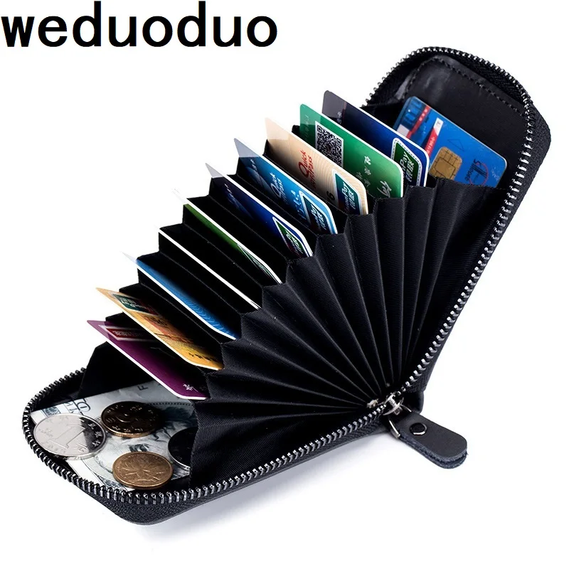 

Визитница Weduoduo из натуральной кожи для мужчин и женщин, визитница из воловьей кожи, высококачественный кошелек для кредитных карт