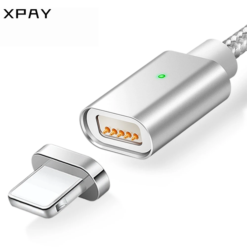 XPAY Магнитный зарядный кабель для iPhone 5 5S 6 S 7 8 Plus XS быстрая зарядка телефонов Макс. A