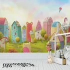 Пользовательские 3D фото обои мультфильм дом замок детская комната спальня фон настенная живопись ребенка принцесса Декор для комнаты роспись