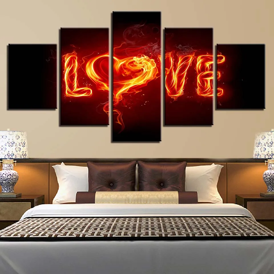 Любовь постер красное милое сердце медовый счастливый семья 5 шт. настенные