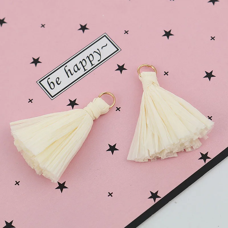 20 шт./компл. Raffia кисточкой Подвески с металлические круги DIY ювелирных изделий ремесленные поставки одежды аксессуары украшения