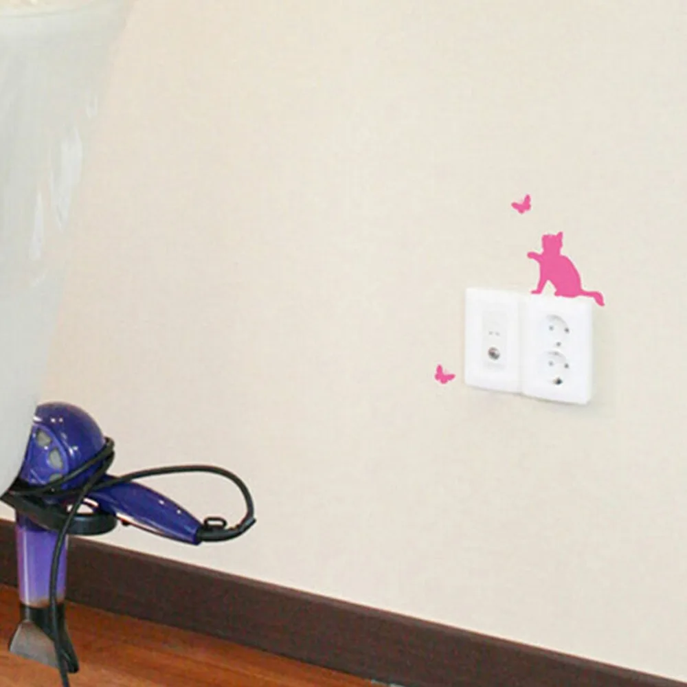 

Switch Sticker Cat Lovely Random Color Cat Wall Sticker Removable Baby Kids Bedroom Home Decal Decoration Wallpapers
