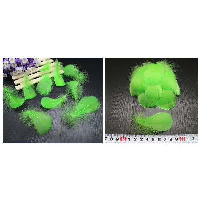 Green 100 шт 3-5 дюймов 6-12 см DIY окрашенное гусиное перо Радуга перо воздушный шар заполнение свадебное платье DIY декоративные аксессуары перья - Цвет: Green