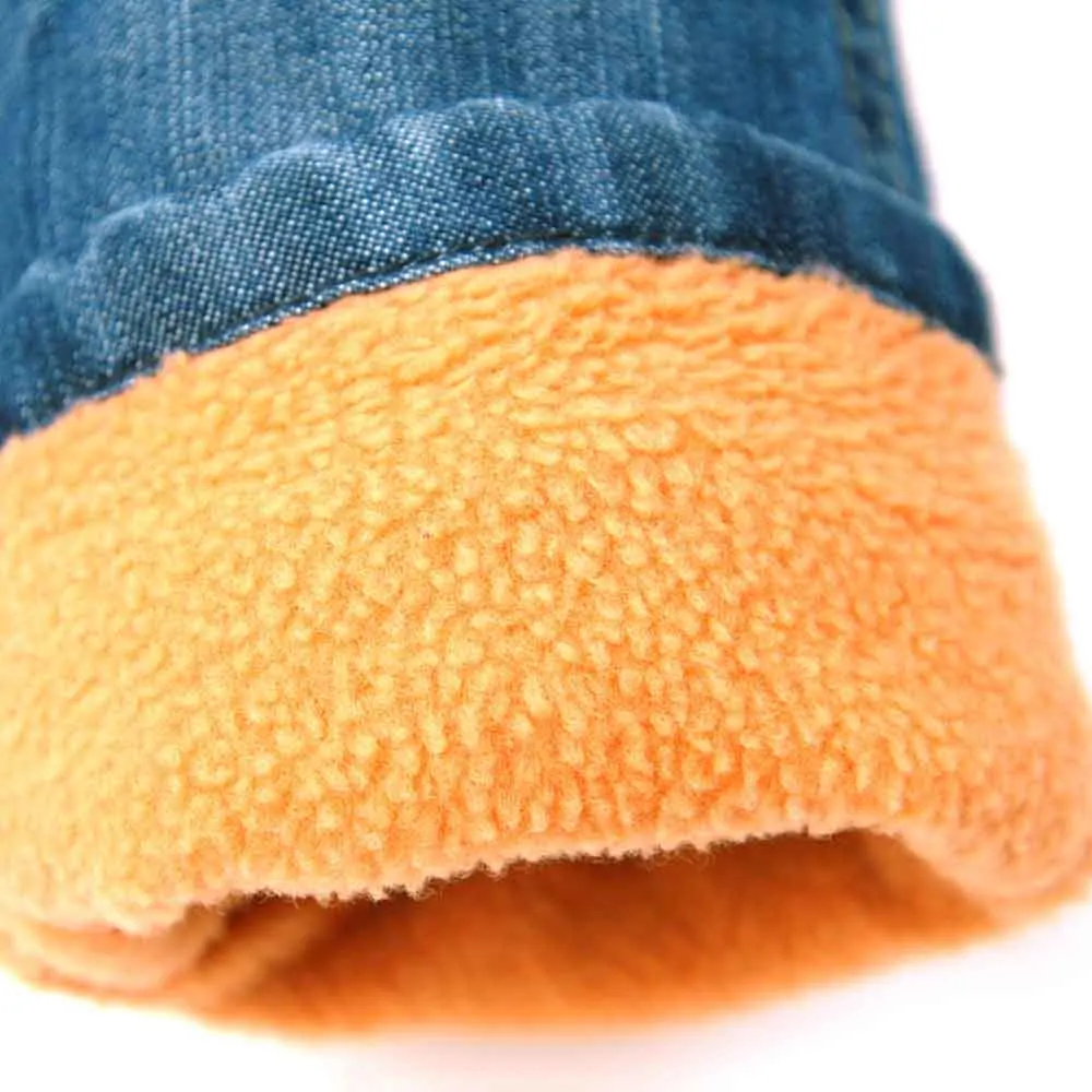 Зимние джинсы для мальчиков флисовые утепленные штаны детские бархатные