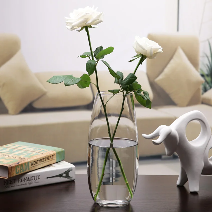 Бесплатная доставка Настольная стеклянная ваза европейский контракт прозрачные