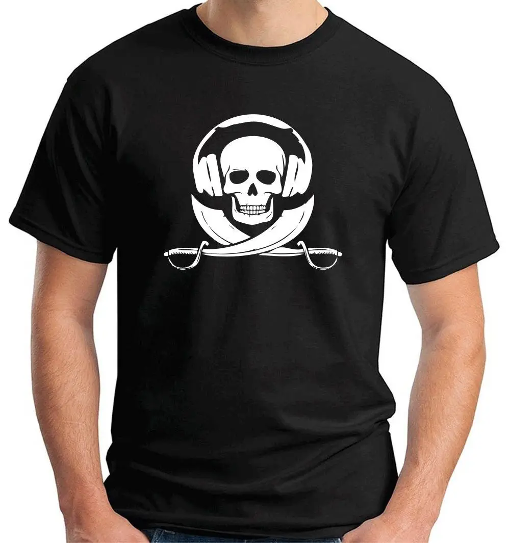 Высокое качество пользовательские футболка UOMO T0347 пирата PIRATI MUSICA SCARICARE CANZONI 100%
