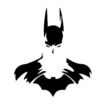 Black 20 см высокий Бэтмен бюст DC наклейки из комиксов Искусство автомобиля кузова наклейки окна Прохладный винил художественный узор Съемный Декор автомобиля TA005 - Название цвета: Black