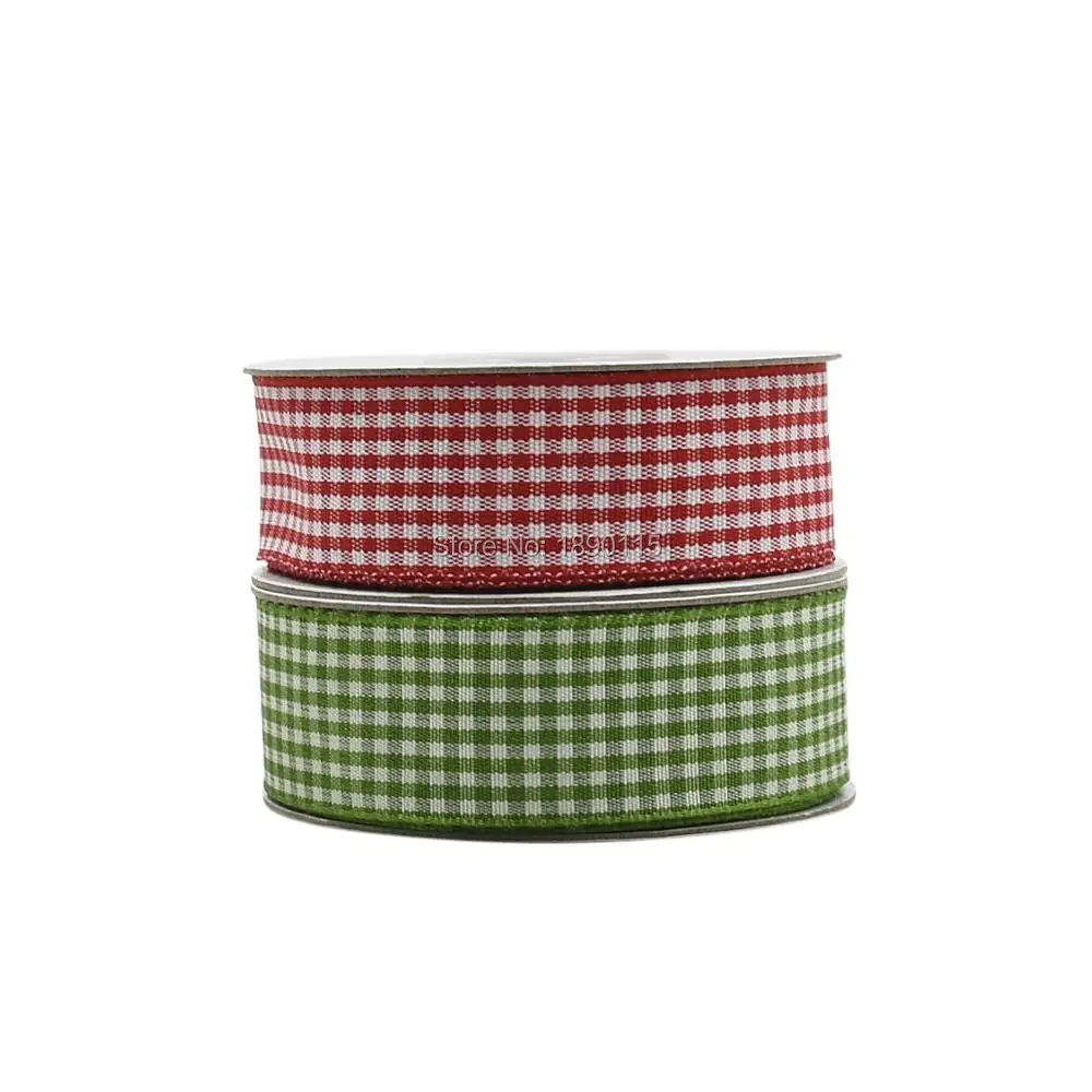 10 ярдов/рулон шотландская клетка лента 1 &quotдля подарочная упаковка банты