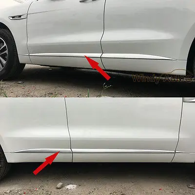 Fit For Jaguar F-pace 2016 2017 2018 Chrome ABS Car Body Side Overlay Cover Trim | Chromium Styling