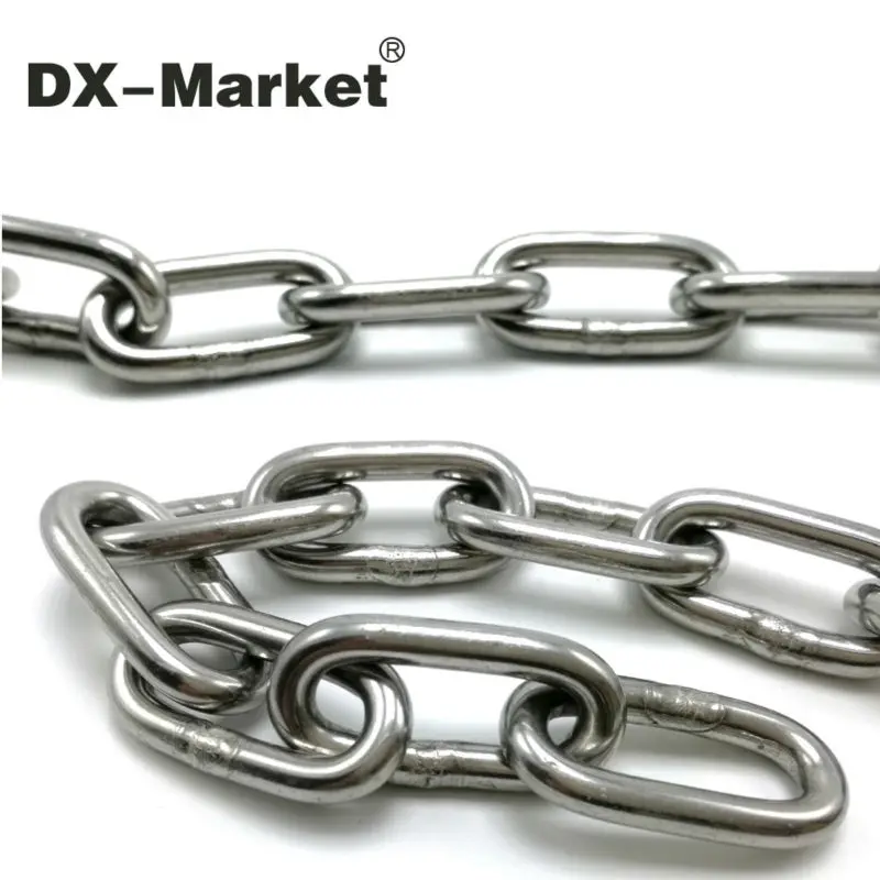 Цепь 2 мм 10 метров подъемная цепь из нержавеющей стали 304 цепи sus304 | Обустройство