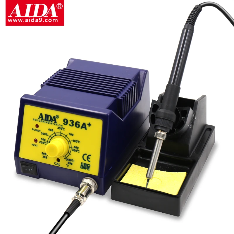 Аида 936A + паяльная станция Регулируемая температура 220 В паяльник | Инструменты