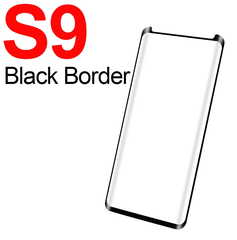 S9 Black TOMKAS 5D Защита экрана для samsung Galaxy S9 стекло 3D изогнутые края легко установить для samsung S8 Plus S9 Plus закаленное стекло - Цвет: S9 Black
