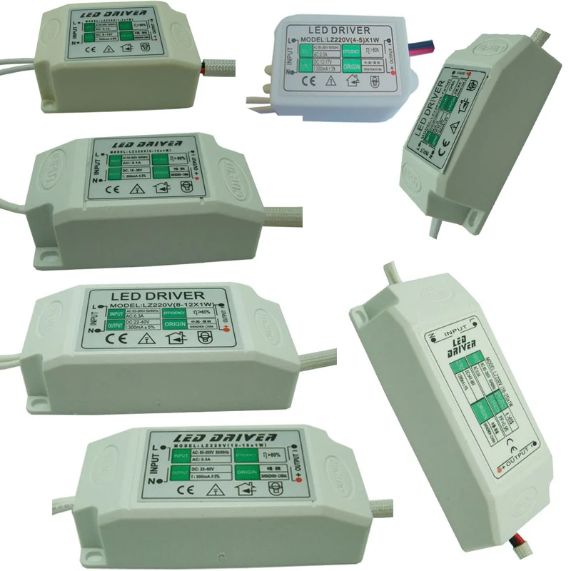 Светодиодный драйвер AC85-265V 1 Вт 3 Вт 5 Вт 7 Вт 9 Вт 12 Вт 18 Вт 24 Вт 36 Вт источник питания для Светодиодный точечный светильник потолочный светильник