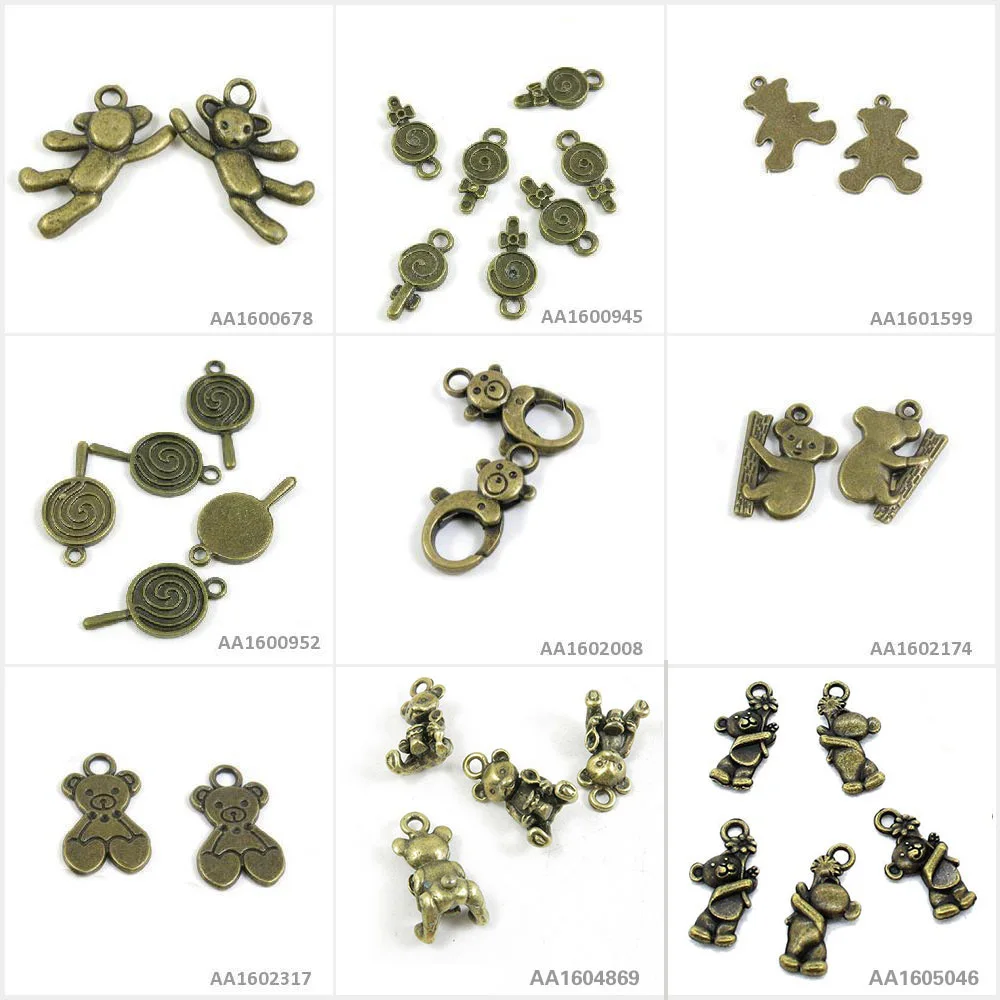 Антикварное ювелирное изделие бронзового оттенка очаровательные Медвежонок