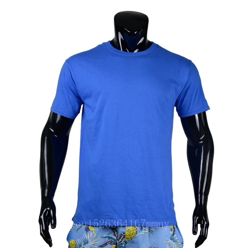 Новинка 2020 Однотонная футболка для отдыха мужские черно белые футболки из 100%