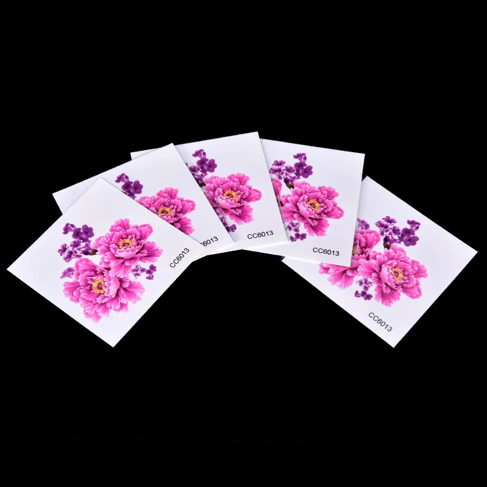 Оптовая продажа 3 предмета временные татуировки наклейки цветы ноги плеча 6*6 см