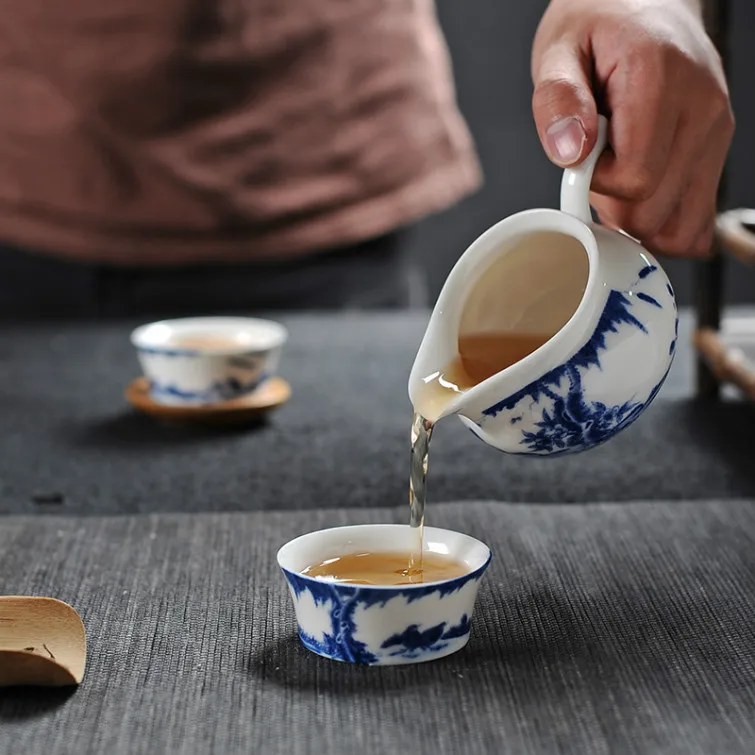Китайский стиль Jingdezhen Крышка чайника bowlKung Fu чайный набор Pu'er чайная чашка труба чайные аксессуары маленькая чайная чаша чайные чашки
