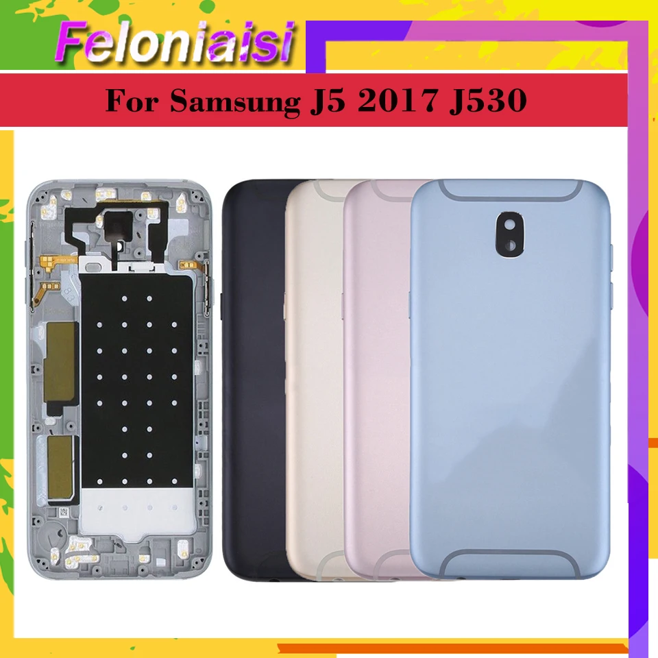 Для Samsung Galaxy J5 Pro 2017 J530 J530F SM J530FM корпус батарея дверная рама задняя крышка Корпус
