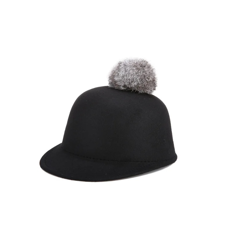Модная шерстяная шапка для родителей и детей фетровые шапки женщин девочек