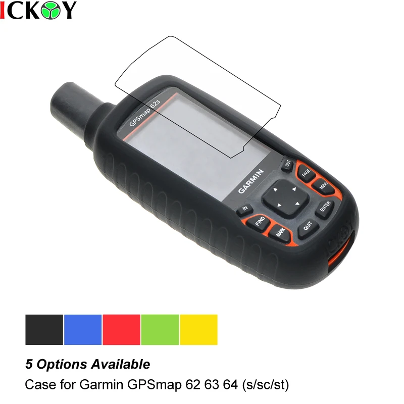 Защитный силиконовый чехол + Защита экрана для пеших прогулок ручной GPS Garmin MAP 62 63