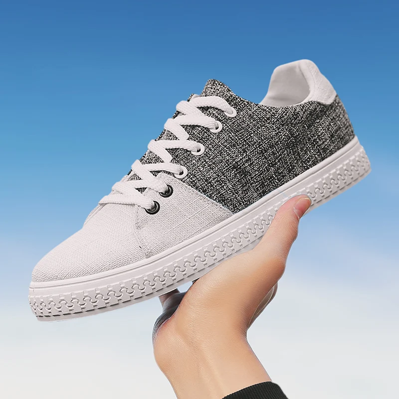 New Arrival Spring Summer Comfortable Flax Casual Shoes Men's Canvas For Male Lace-Up Brand Fashion Flats Loafers nx5 | Обувь