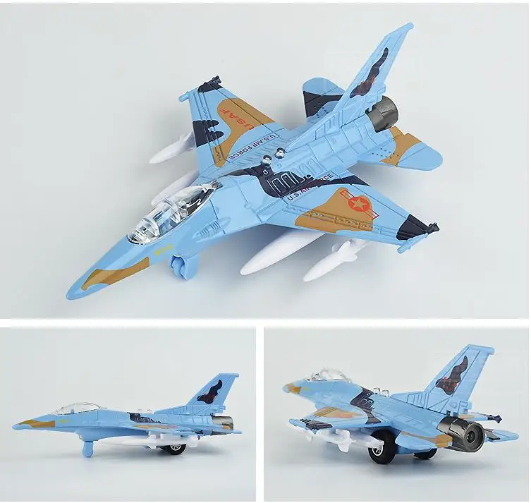 Сплав моделирование F16 истребитель Коллекция Модель сплава тянуть самолет