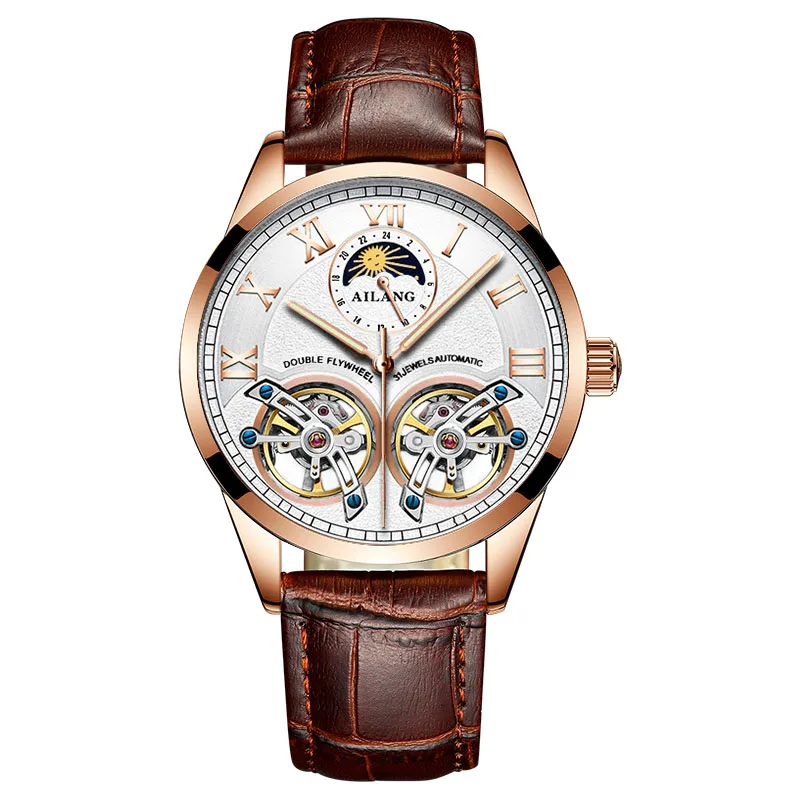 Relogio Automatico Masculino Топ бренд AILANG Новые Роскошные автоматические часы для мужчин Tourbillon механические часы спортивные военные часы - Цвет: 1