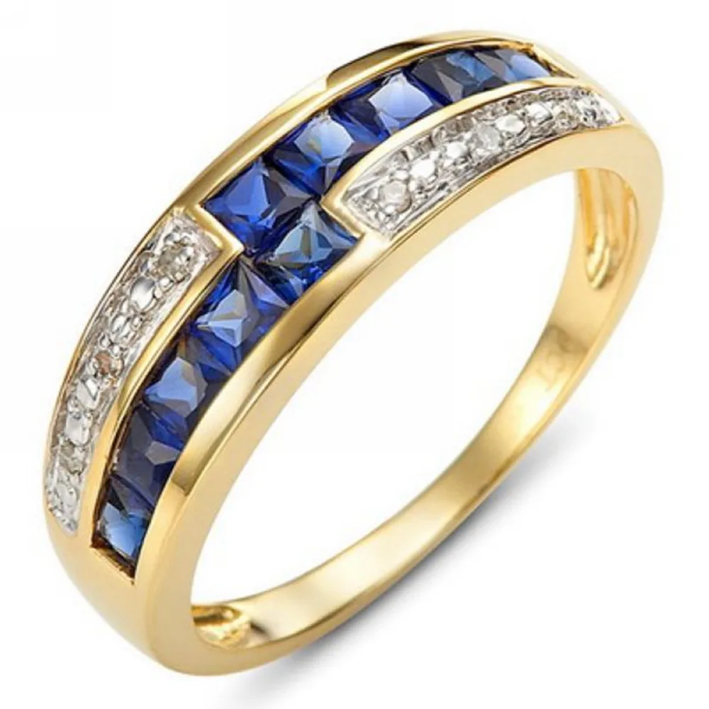 Женское кольцо с фианитом SuoHuan Золотое размер 6 10|gold filled rings|fashion rings for womenrings women |