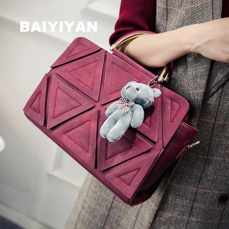 Высокое качество тригонометрическая Геометрическая Лоскутная сумка винтажная