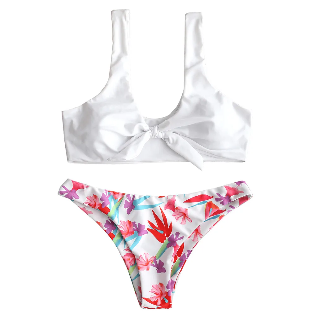 Женский купальник с чашками пуш-ап бюстгальтер пляжный комплект бикини пляжная