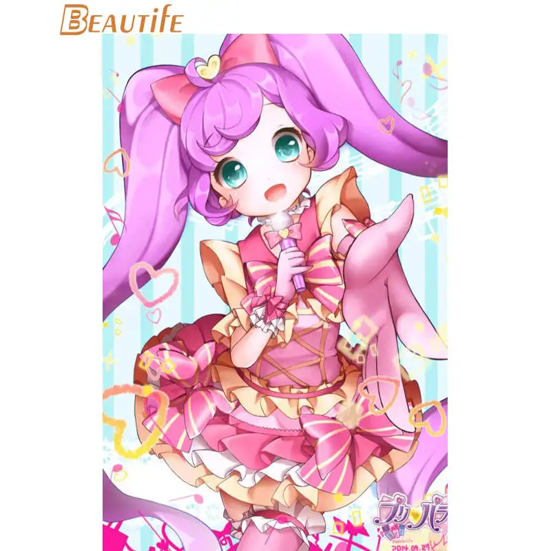 11 Pripara Idol время плакат шелковая ткань постер для декорации дома Wall Art тканевой плакат с принтом 30X45 см, 40X60cm. 50X75 см, 60X90 см - Цвет: 11