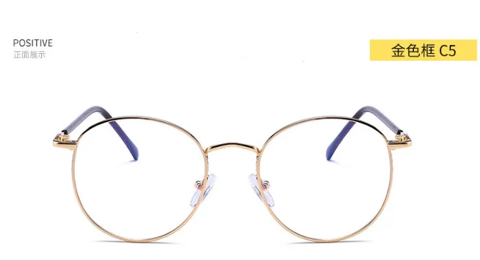

New classic Women finished myopia glasses lady retro Nearsighted Glasses metal round frame prescription glasses -0.25 to -6.00