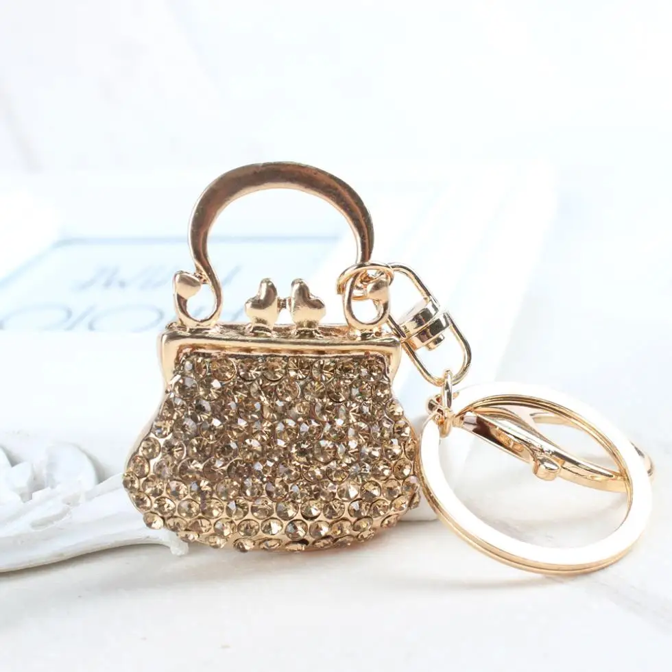 

New HandBag Lovely Fashion Cute Rhinestone Crystal Purse Pendent Key Chain Nice Gift