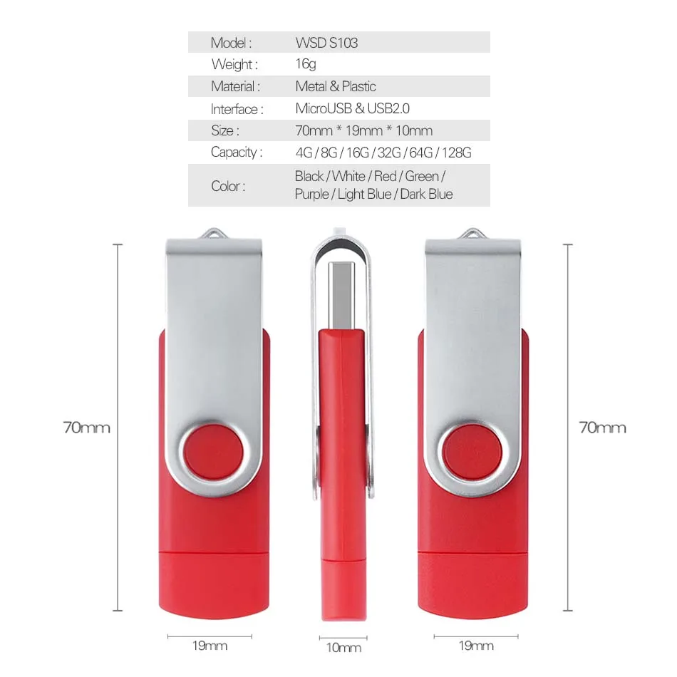 OTG USB флеш-накопитель 128 ГБ 64 32 16 8 memoria с внешней памятью для смартфона | Компьютеры