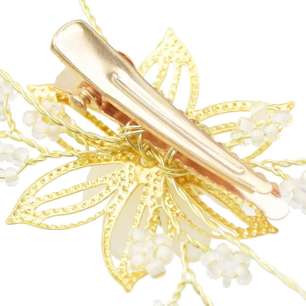 1 компл. Заколки для волос в стиле барокко с жемчугом и золотым цветком заколки