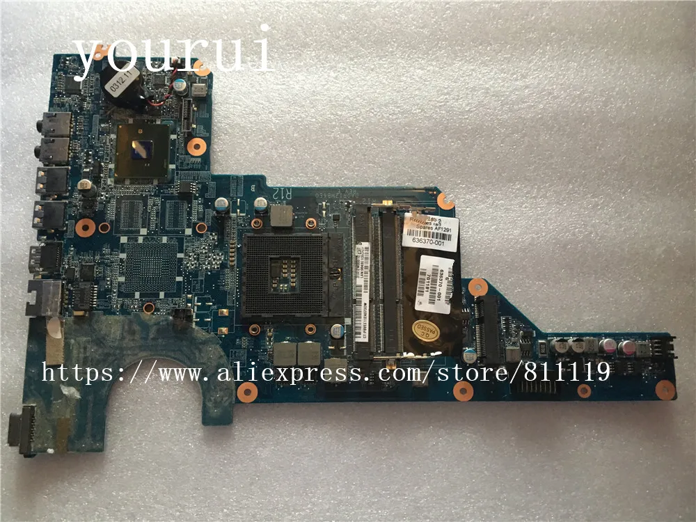 

yourui For HP Pavilion G4 G6 G7 G4-1000 Laptop For Motherboard 636370-001 636370-501 DA0R12MB6E0 DDR3 Test ok