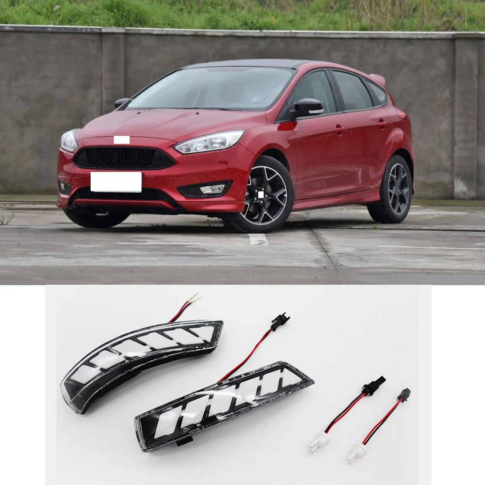 CAPQX 1 пара для Ford Focus 2012- светодиодный боковое зеркало заднего вида Поворотный Светильник зеркало заднего вида индикаторная лампа