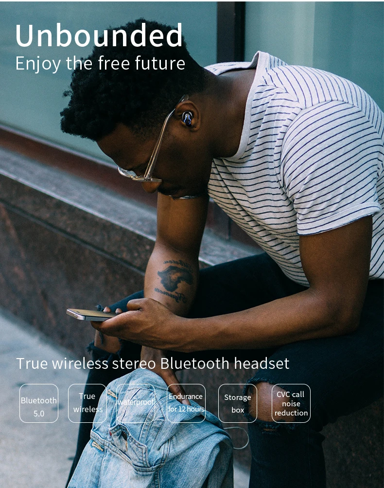 HBQ Bluetooth 5,0 наушники портативные TWS беспроводные наушники-вкладыши 3D стерео звук с микрофоном свободные руки спортивные наушники Авто сопряжение гарнитура