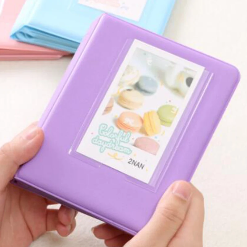 purple BALLE 64 кармана 3 дюймов карамельный цвет фотоальбом для Fujifilm Instax Mini 70 7s 8 25 50s 90 фильм, Polaroid PIC-300P, Z2300 - Цвет: purple