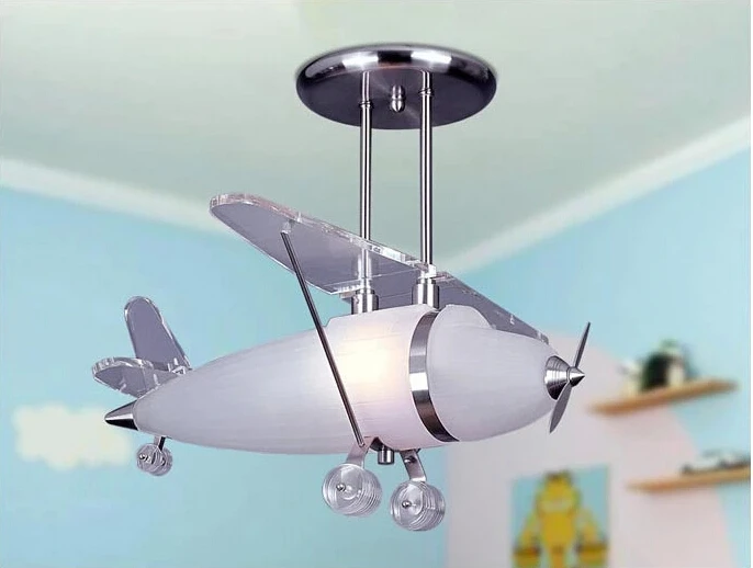 Фото Elk Lighting сатиновый никелевый оп кулон самолет светильник для детей спальни Elk Lighting сатиновый никелевый оп кулон самолет светильник для детей спальни